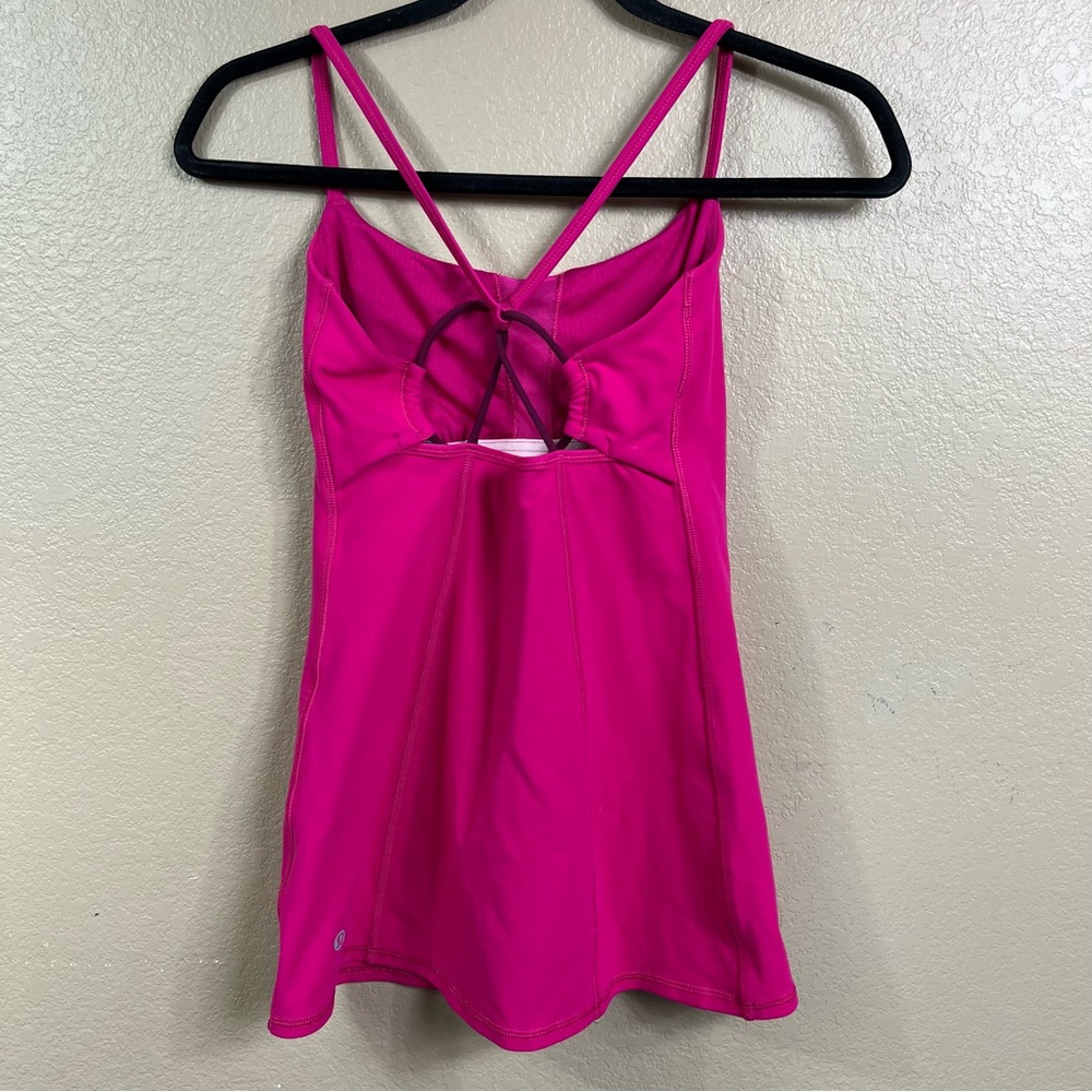 Lululemon Dancing Warrior Pink Strappy Back Tank Top - Picture 4 of 6